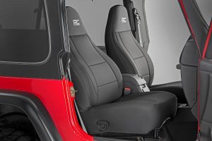 Jeep Wrangler Unlimited Seat Covers - Front and Rear - Rough Country - Neoprene - '04-'06